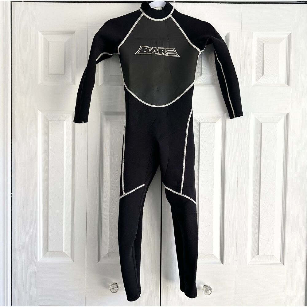 Bare Wetsuit Juniors Size 10 Black Full Length Long Sleeve